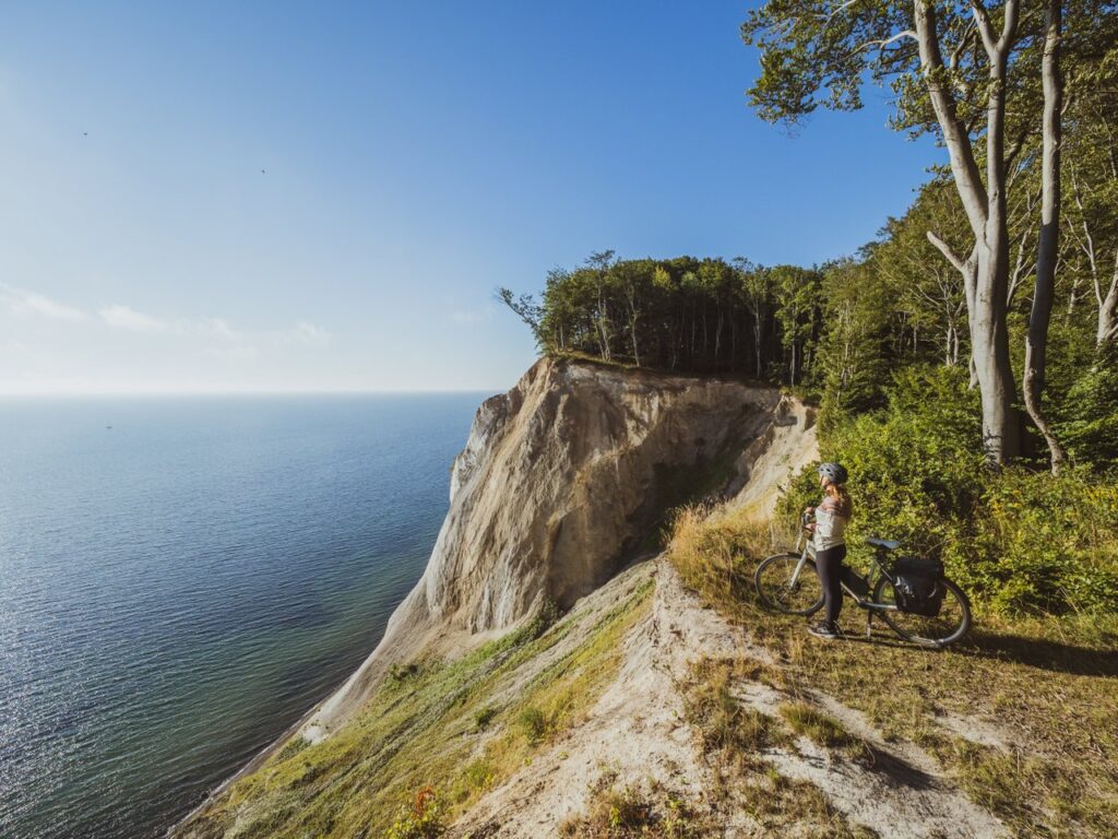 View of the Baltic Sea from the chalk cliffs